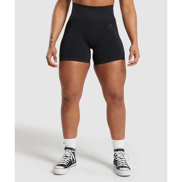 Gymshark Womens Flex High-Waisted Black Shorts XS Body Fit Gymwear Workout NWT - Picture 1 of 7